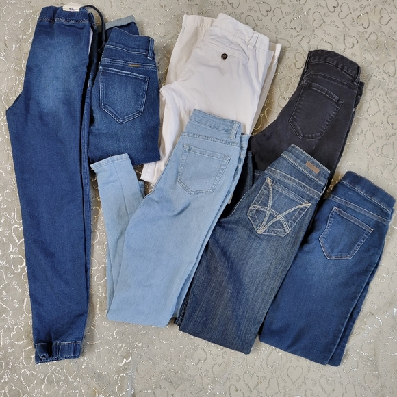 Lot Of 7 Sz 0 2 Jeans Pants Gap Kut From Kloth SONG NWT Joggers Wholesale Bundle - Picture 5 of 12
